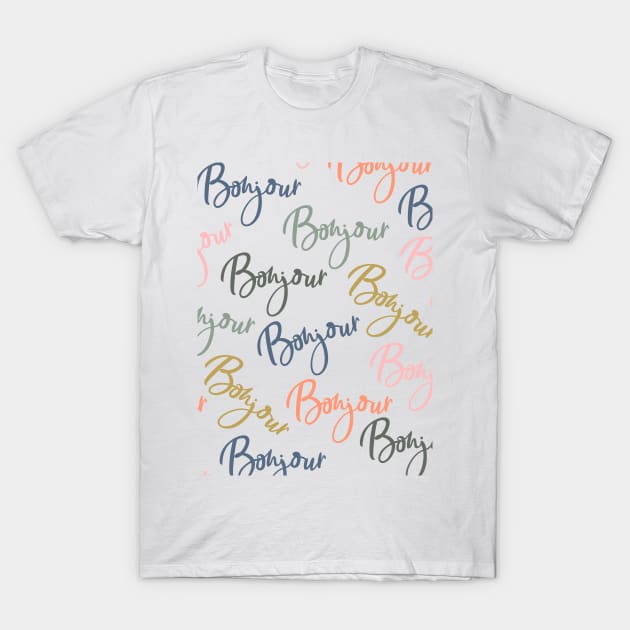 Bonjour Bonjour T-Shirt by ApricotBirch